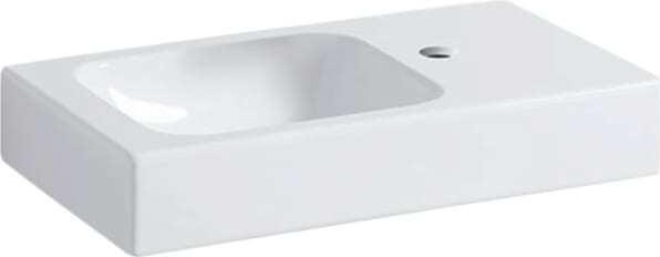 Produktbild Geberit Waschtisch iCon 53 cm Ablage rechts wei mit Keratec Glasur 124053600 (5850 mm, 1950 mm)