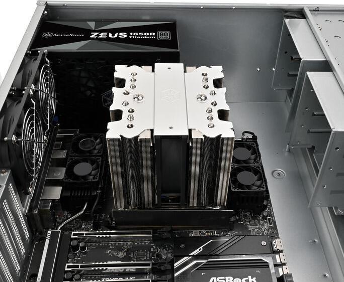 Actual product image Silverstone SST-XED120S-WS - 4U CPU Cooler 6*8 WS (145 mm)