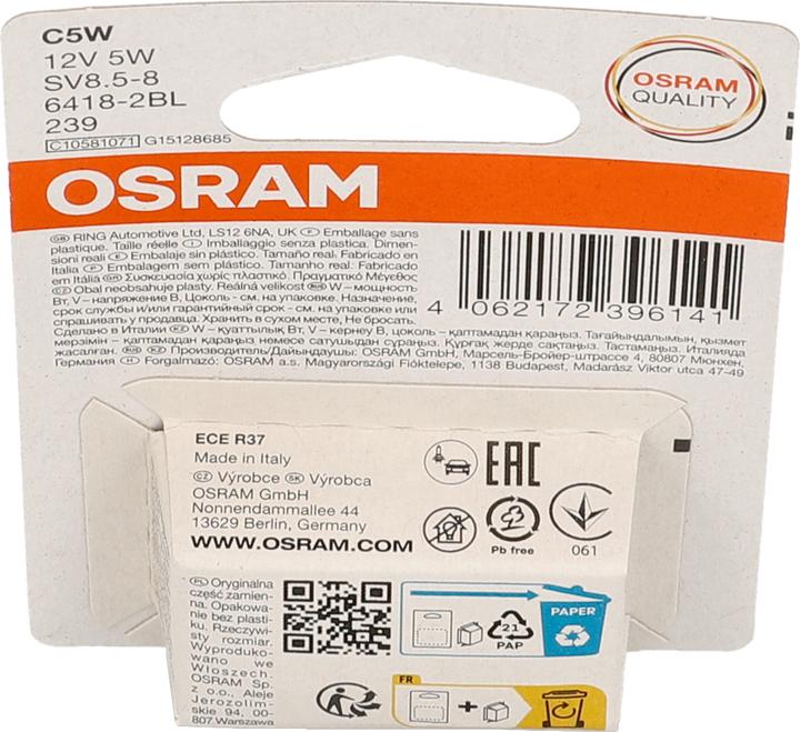 Image du produit Osram Standard C5W (C5W)