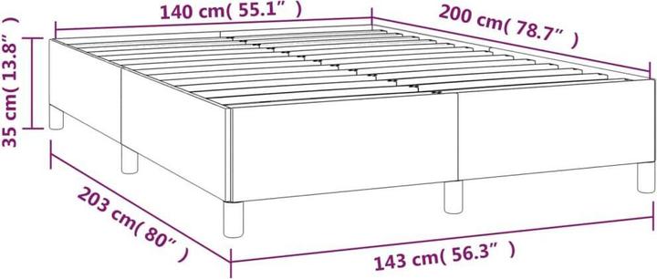 Image du produit vidaXL Bettgestell (140 x 200 cm)