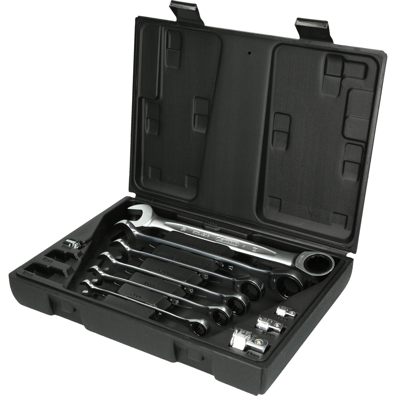 KS Tools, Schraubenschlüssel, GEARplus 10-tlg. Ratschenringmaulschlüssel-Satz (19 mm, 8 mm, 10  mm, 14 mm, 18 mm, 11 mm,...