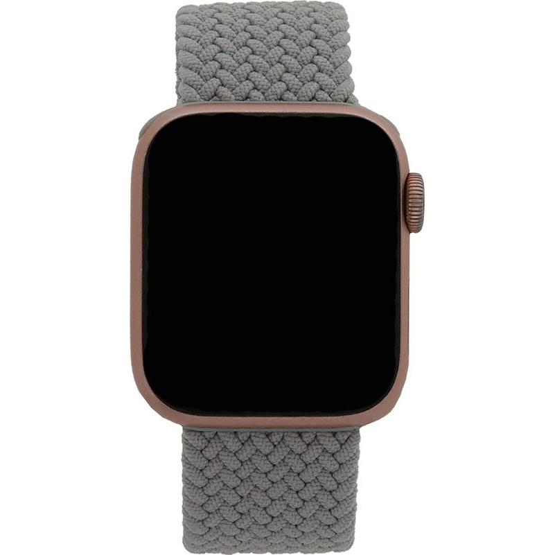 OEM Elastisches Band S für Apple Watch 42/44/45 mm Länge 145 mm hellgrau, Uhrenarmband, Grau