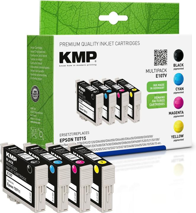 KMP E107V Multipack BK/C/M/Y compatible with Epson T 071 (C, FC, M, Y)