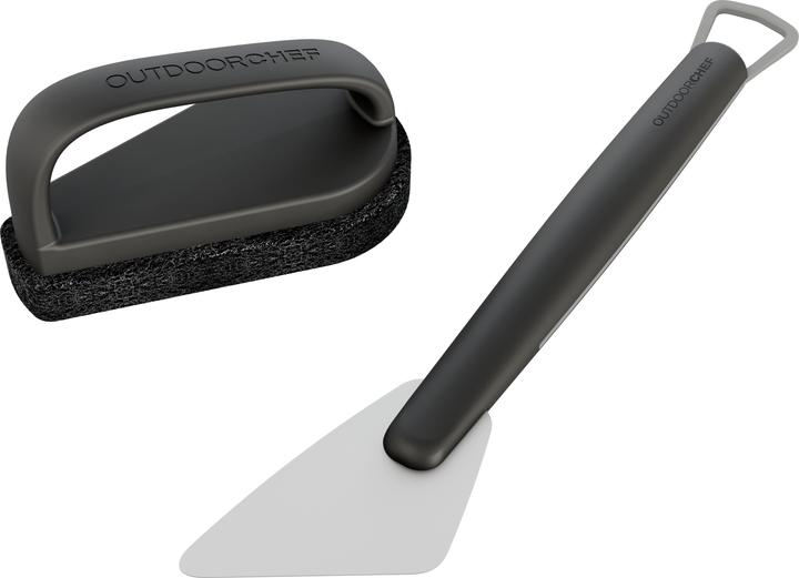 Outdoorchef 2tlg. Trichter-Reinigungsset Schwamm und Edelstahlschaber (16.50 cm)