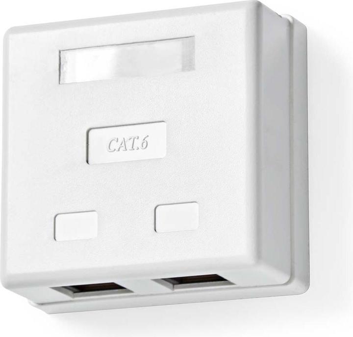 Productafbeelding Nedis Netwerk wandcontactdoos - Aan de wand - 2-poorts poort(en) - UTP CAT6 - Recht - Contactdoos -