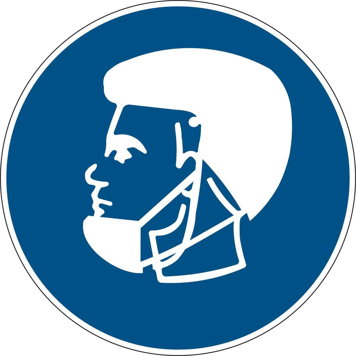 Brady, Etiketten, Safety Sign - Wear beard mask