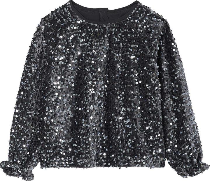 Immagine prodotto Vertbaudet Weihnachts-Bluse Mädchen mit Pailletten (128)
