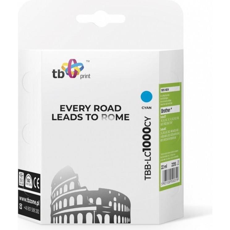 Print, Cartucce, Tusz do Brother LC1000CY TBB-LC1000CY CY 100% nowy