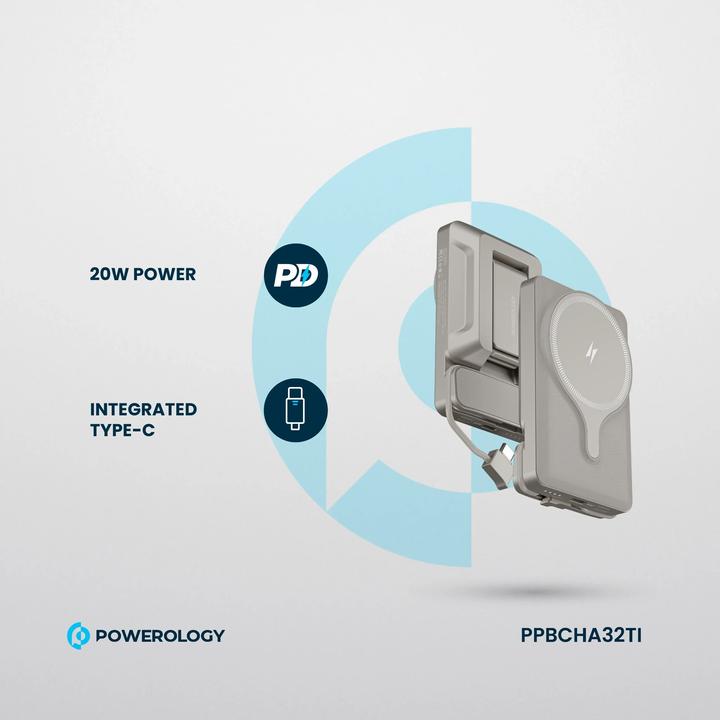 Produktbild Powerology Car Mount 5000mAh Power Bank With Magnetic Wireless Charger (5000 mAh, 15 W, 18.50 Wh)