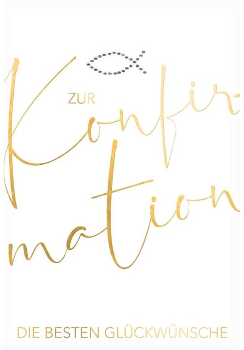 Actual product image Susy Card Greeting Card Confirmation 11.5 x 17 cm, Jewellery Fish (1 pcs.)