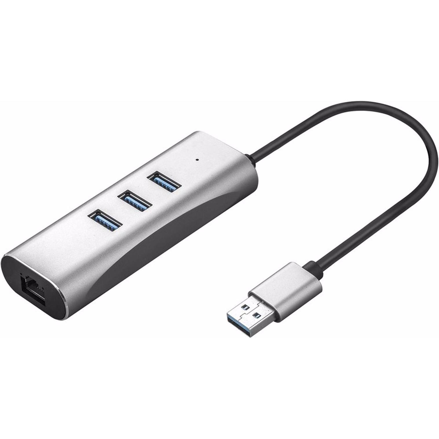 Thumbnail - Value USB3.0 Gigabit Konverter (USB-A, 1 Ports), Dockingstation + USB Hub, Silber, Schwarz