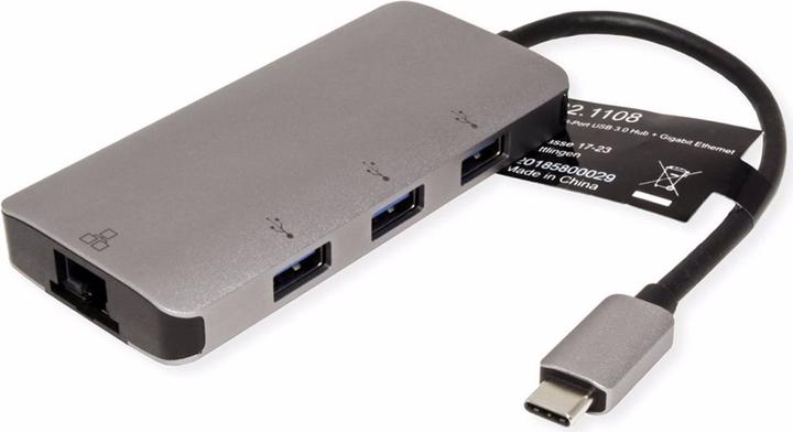 Produktbild Roline USB-C Gigabit Ethernet Konverter (USB-C, 3 Ports)