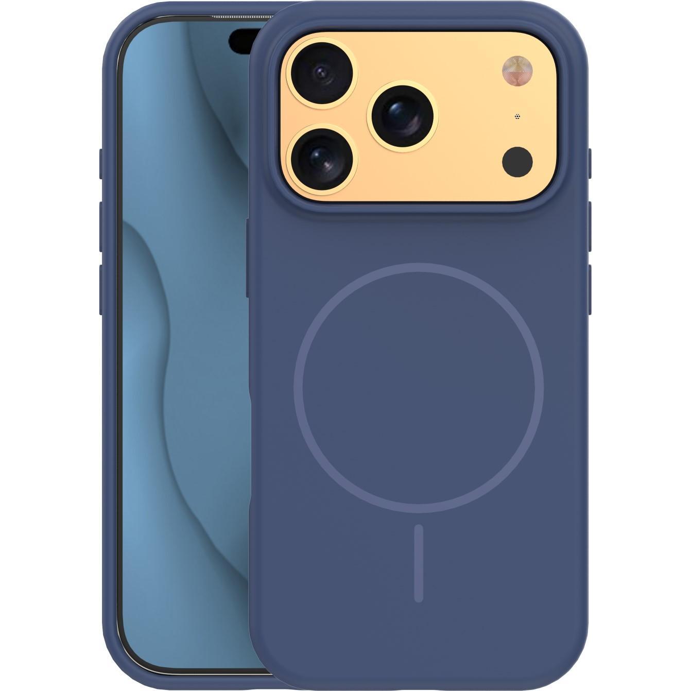 OEM Silicone Thin Mag case for iPhone 17 Pro Max 6,9" dark blue (Apple iPhone 17 Pro Max), Cover smartphone