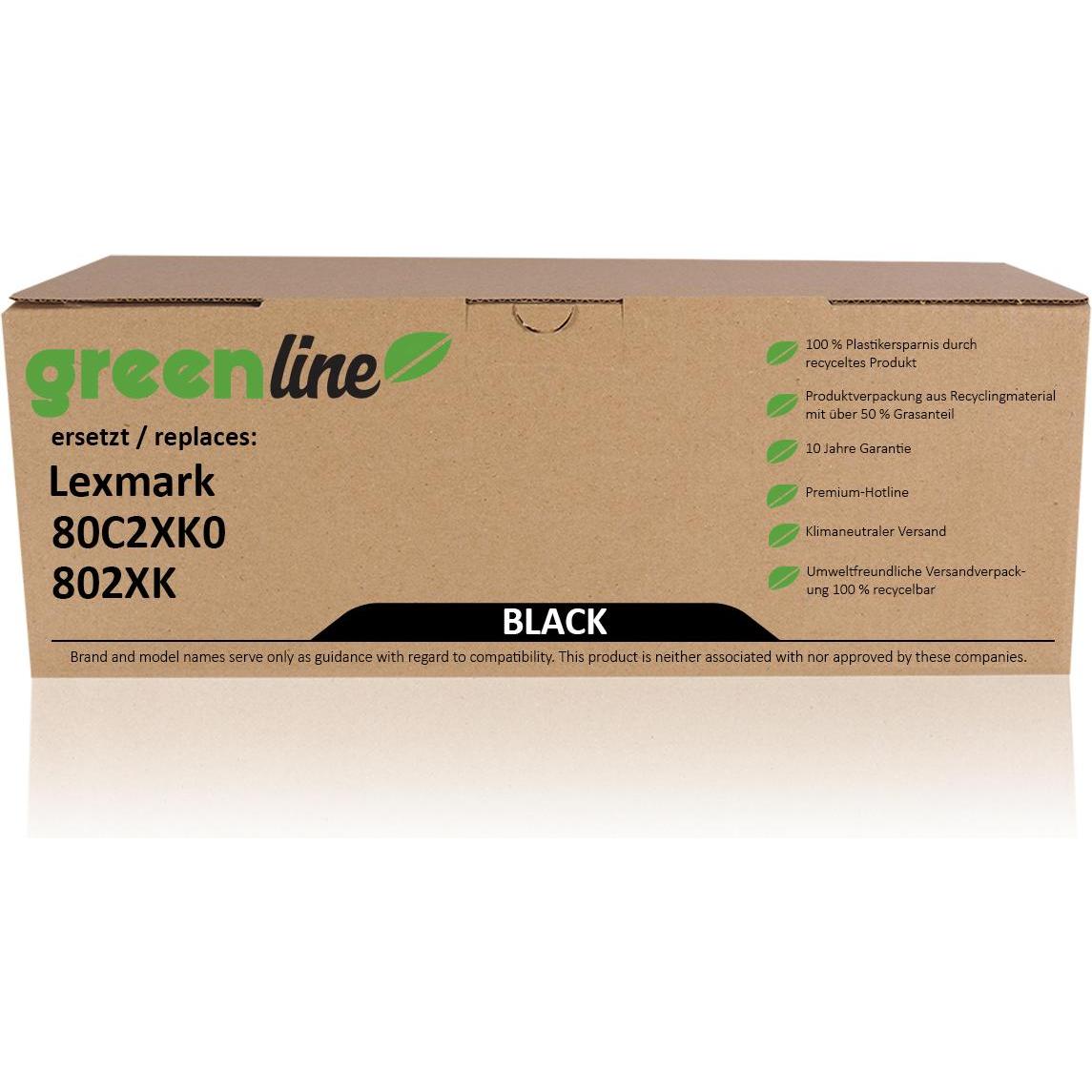 Inkadoo, Toner, Toner greenline ersetzt Lexmark 80C2XY0 / 802XY Toner