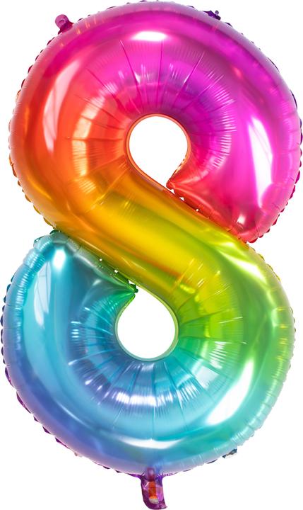 Actual product image Folat Foil balloon Yummy Gummy Rainbow number 8 (1 x)