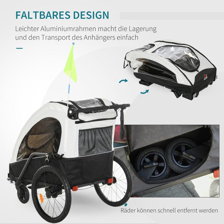 Produktbild Homcom 2 in 1 Fahrradanhänger für 2 Kinder