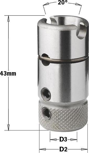 Produktbild CMT 360.201.00 Bohrerhalter ""Morbidelli"" 20mm". (bis 20 Millimeter)