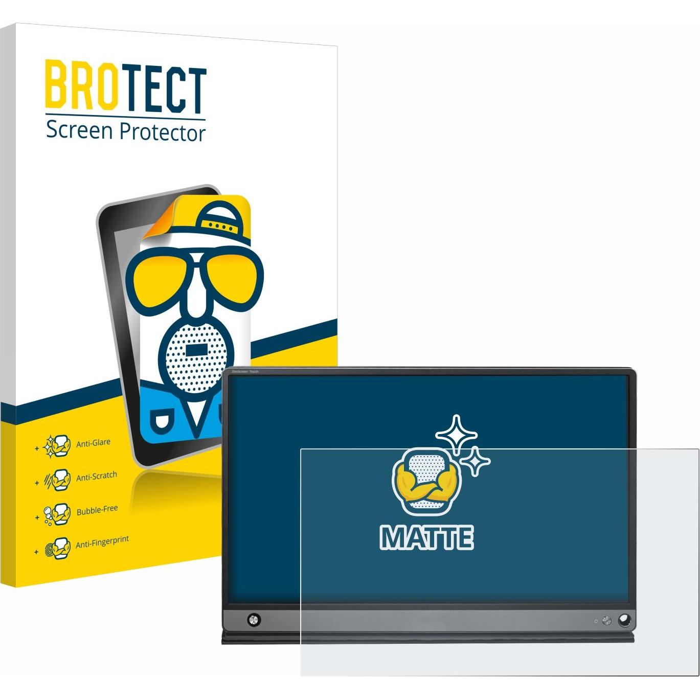 BROTECT Entspiegelungs-Schutzfolie Displayschutz Matt (16"), Monitor Schutzfolie
