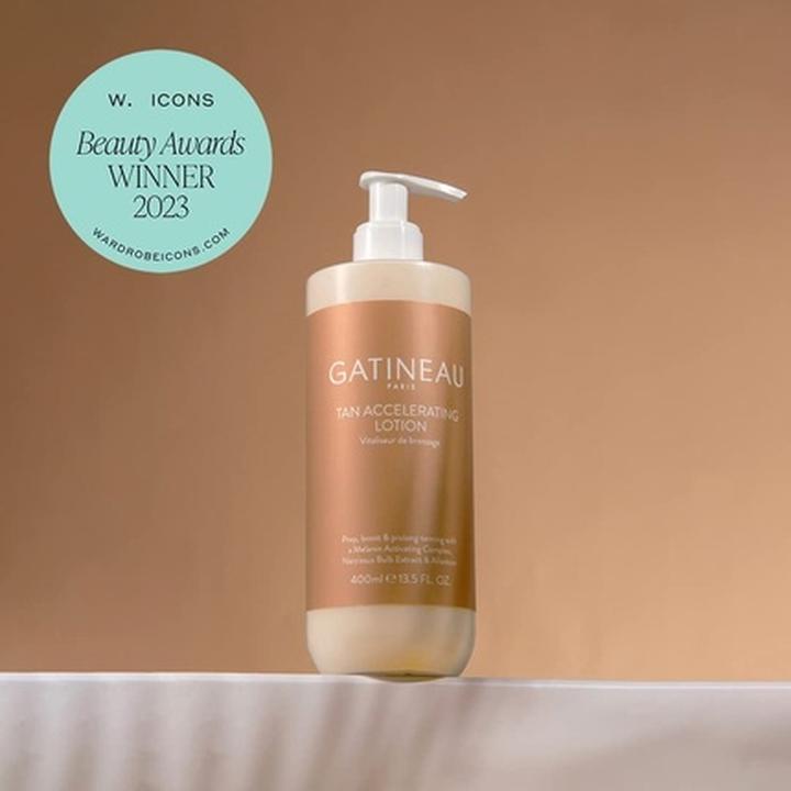 Actual product image Gatineau Tan Accelerating Lotion Enhance Natural Tanning for Face & Body 400ml (Self tanning foam, 400 ml)