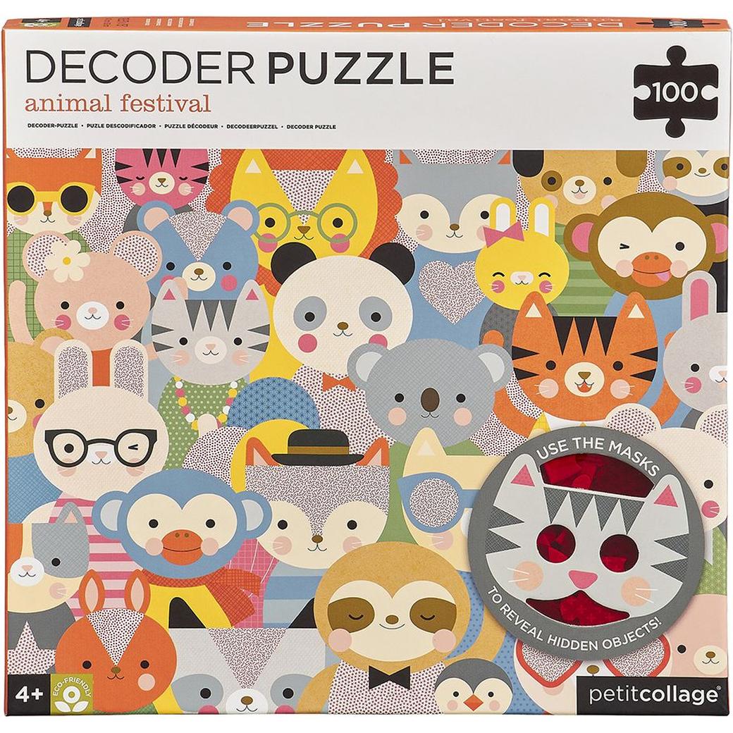 Petitcollage Decoder Puzzle animali 100 pezzi SV (100 pezzi)