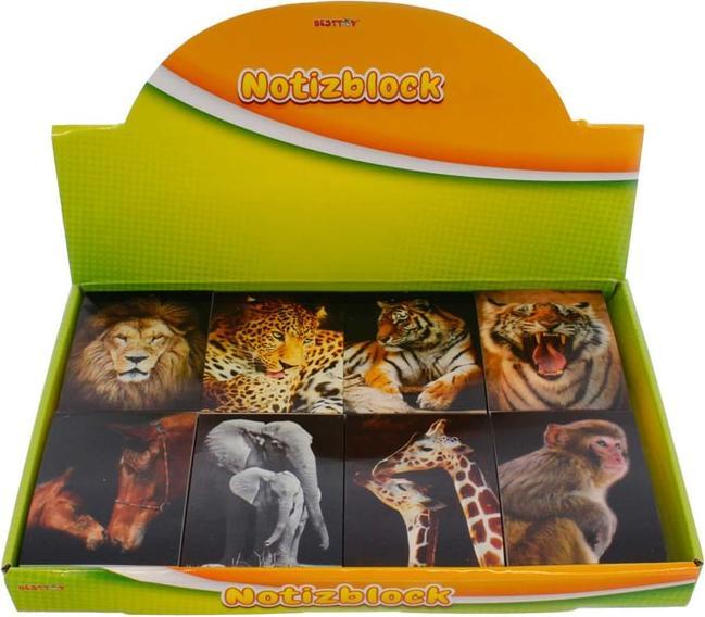 Besttoy - Mini Notizblock - Wildtiere - 1 Stück (Blanko)