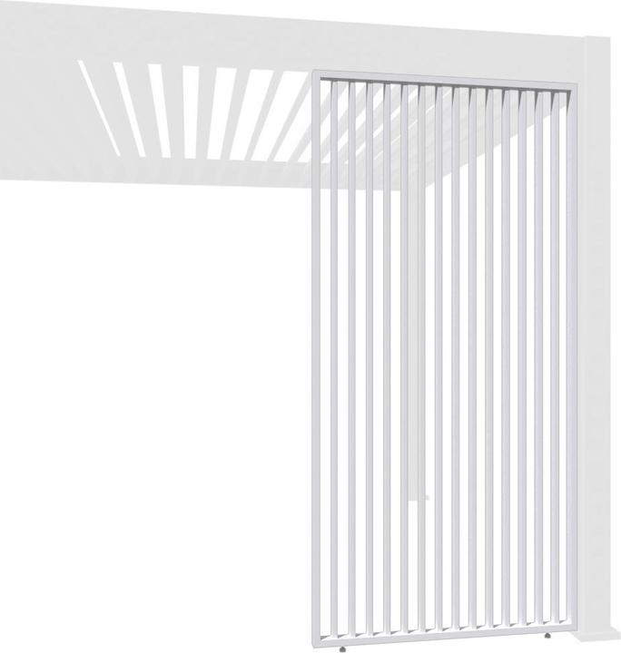 Actual product image Weide Vertical slatted wall 1.23m for Deluxe Plus pergola white (238 cm, 123 cm)