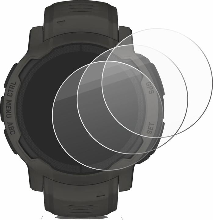 Immagine prodotto Savvies 3x Smart Glass – Hybrid Glass Pellicola in vetro 9H per Garmin Instinct 2 Solar (Istinto 2 solare)