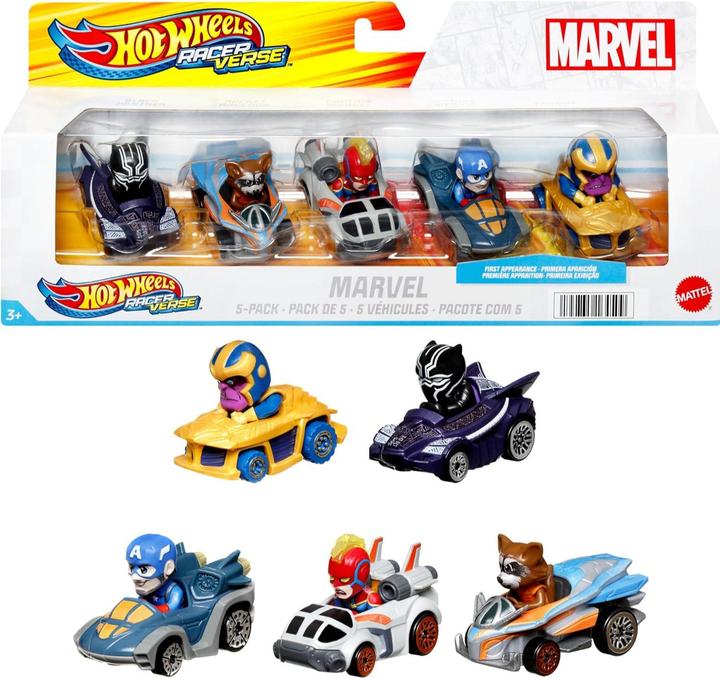 Actual product image Hot Wheels RacerVerse Marvel-Set