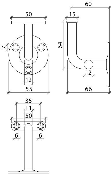 Produktbild Webi Handlaufstützen (Edelstahl)
