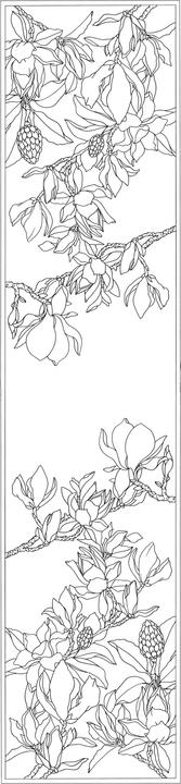 Actual product image H Dupont Silk scarf magnolias