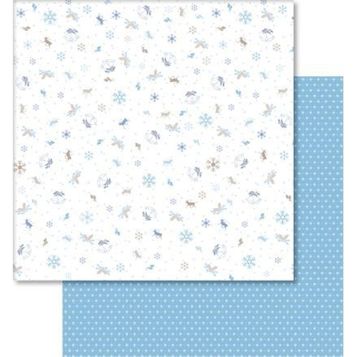Thumbnail - Ursus, Bastelpapier, Scrapbook Paper Classic Christmas blau/braun12x12 Zoll VE=25 Blatt Motiv 5 (25 x)