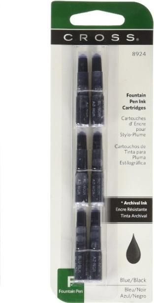 Actual product image Cross Ink cartridge blue 6pcs. (6 Piece, Blue)