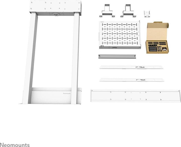 Immagine prodotto Neomounts Supporto da parete motorizzato con scatola di immagazzinaggio da 10 cm Ruote VESA 100x100 fino a (110 kg, 55" - 100")