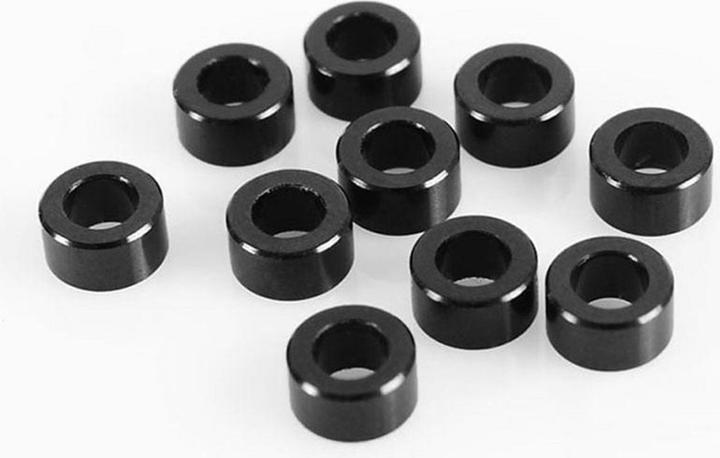 Rc4Wd Entretoises M3 3mm, noir, 10 pièces