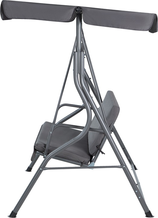 Actual product image Beliani Hollywood Swing Sun Canopy Dark Grey CHAPLIN