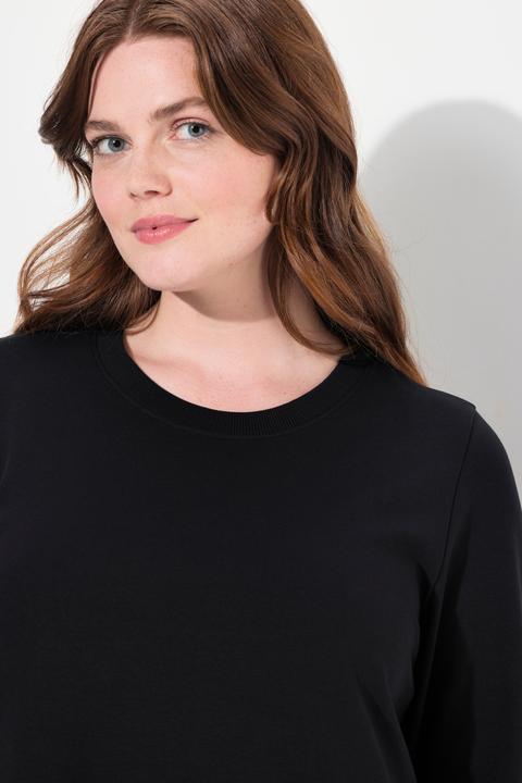 Produktbild Ulla Popken Sweatkleid, Spitze, Rundhals, Langarm (50, 52)