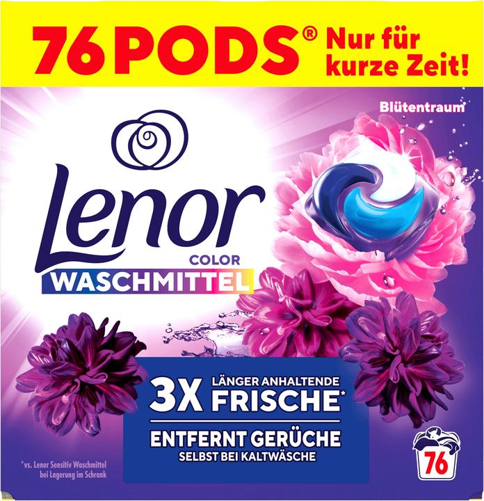 Productafbeelding Lenor Blütentraum (76 Wascycli, Peulen wassen)