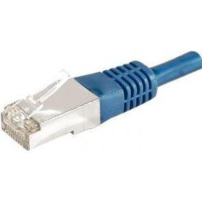 Exertis Connect Patchkabel F/UTP, CAT.6a, blau, 1,0 m Für 10 Gigabit/s, mit besonders schmalem Knickschutz (F/UTP, CAT6a...