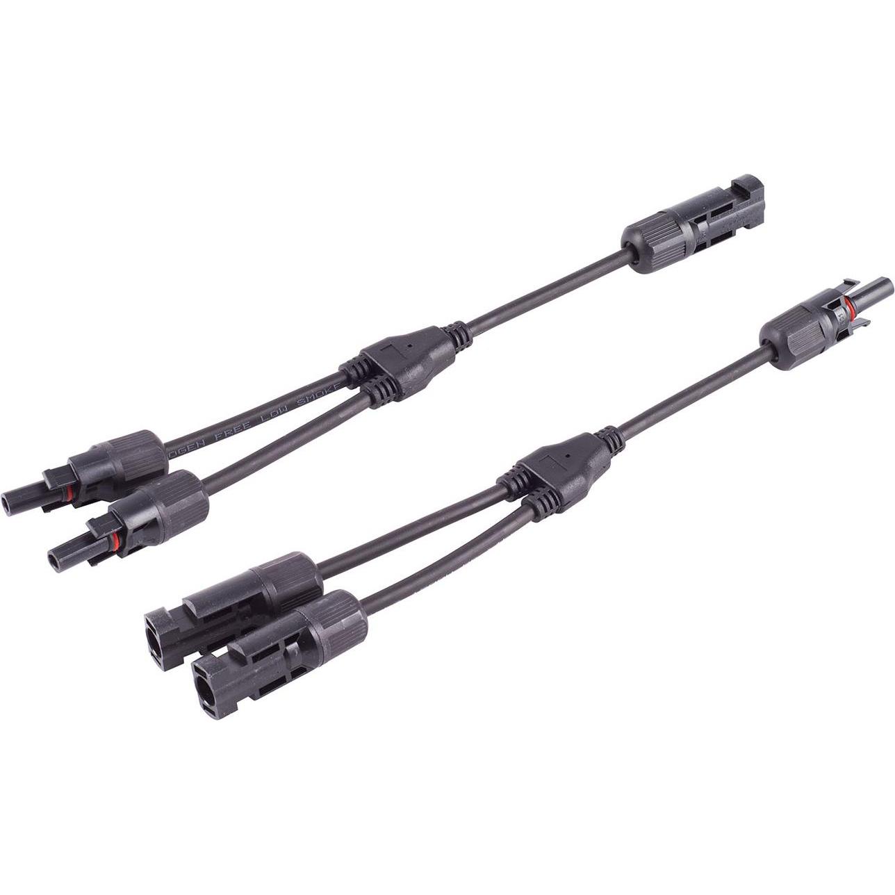 Shiverpeaks, Zubehör Solarenergie, S/CONN maximum connectivity PV4 T-Adapterkabel Set, 2/1, 4mm², schwarz/schwarz, 30cm ...