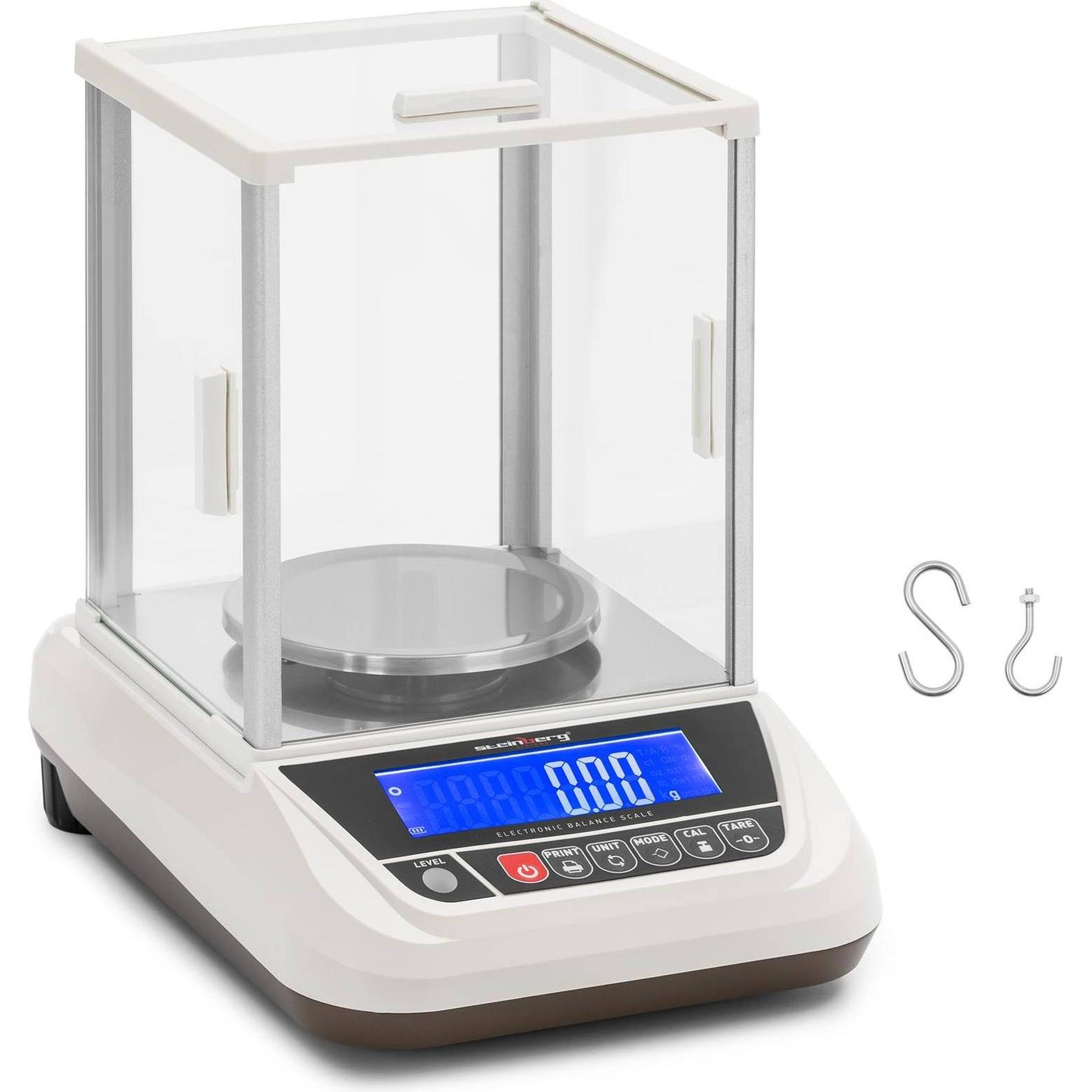 Steinberg, Feinwaage, Präzisionswaage Feinwaage Grammwaage Laborwaage Windschutz LCD 2000 g / 0,01 g