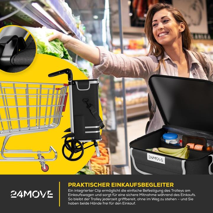 Produktbild 24Move Klappbarer Einkaufstrolley mit Kühlfach
