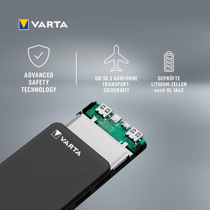 Image du produit Varta Powerbank 10000mAh mit 4 Anschlüssen (10000 mAh, 15 W)