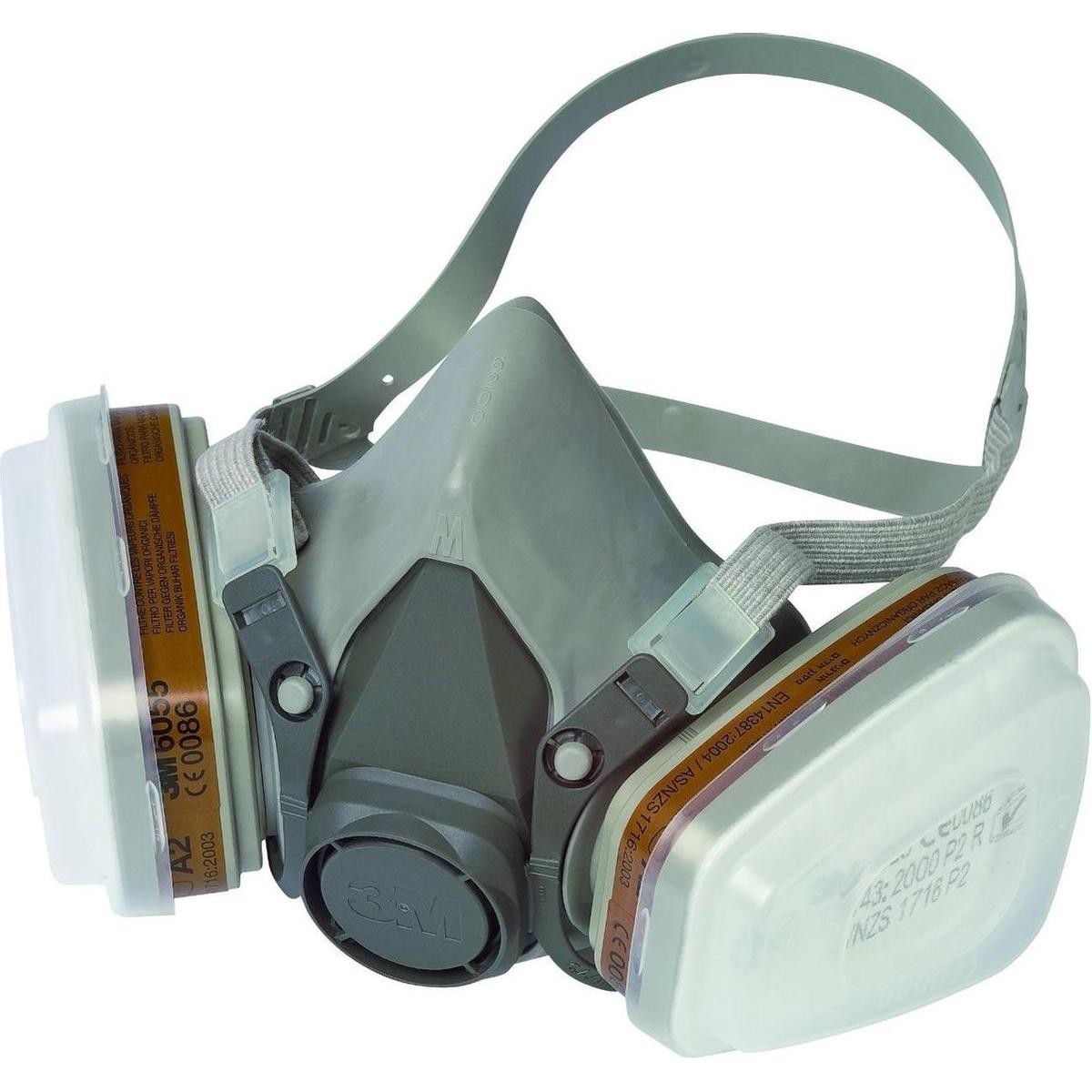 3M, Maschera respiratoria, Kit di Avvio Maschera Mezzo Viso Riutilizzabile (A1P2, 1 x)