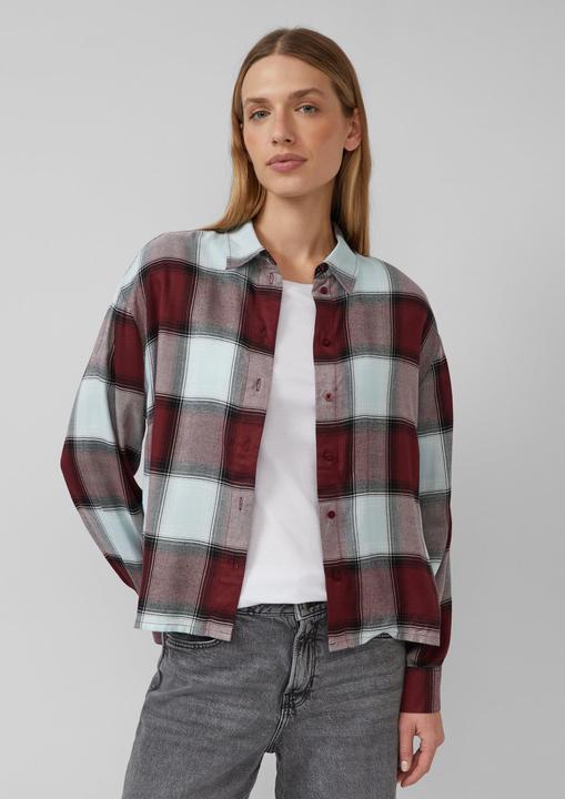 Immagine prodotto s.Oliver Bluse Karierte Hemdbluse aus Viskosemix mit Raffung (42)