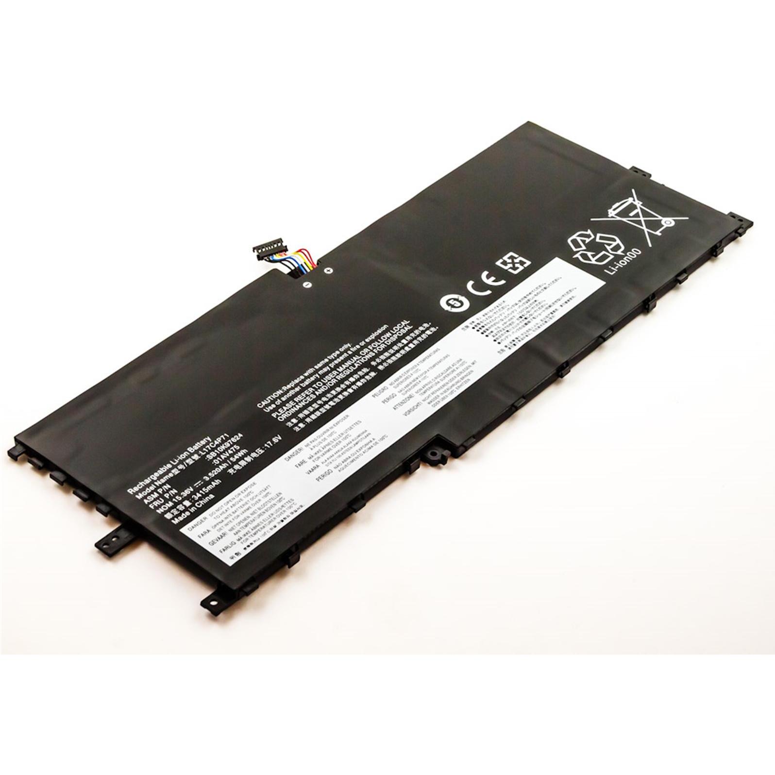 AGI Akku kompatibel mit Lenovo ThinkPad X1 Yoga 2018 (20LD000TCD (1 Zellen, 3500 mAh), Notebook Akku, Schwarz