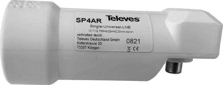 Produktbild Televes Speisesystem SP 4 AR DIGITAL 3 Grad EINZEL Feedaufnahme 23/40mm (Single LNB, 23mm)