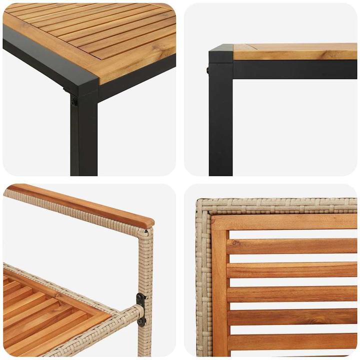 Produktbild vidaXL Garten Essgruppe (140 x 80 x 75 cm)