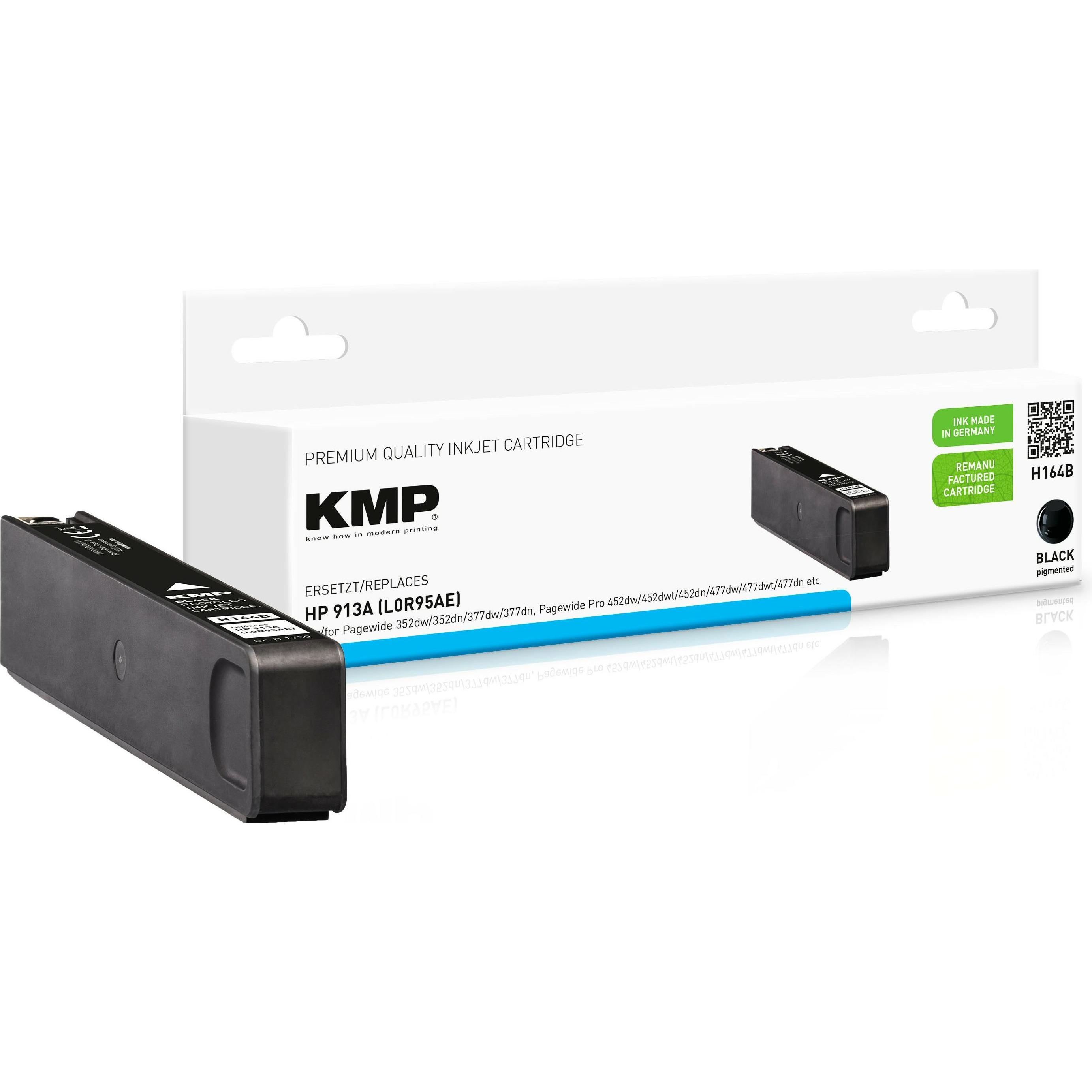 KMP, Druckerpatrone, Tinte ersetzt HP913A (L0R95AE) (BK)