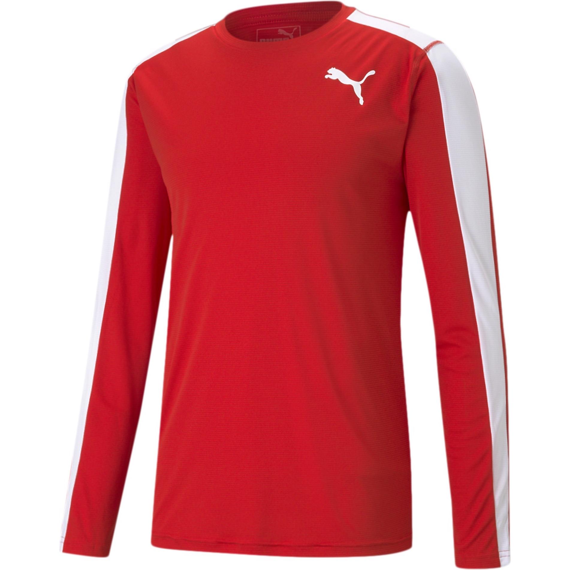 Puma, Herren, Sportshirt, Cross the Line LS-519590 (3XL), Rot, 3XL