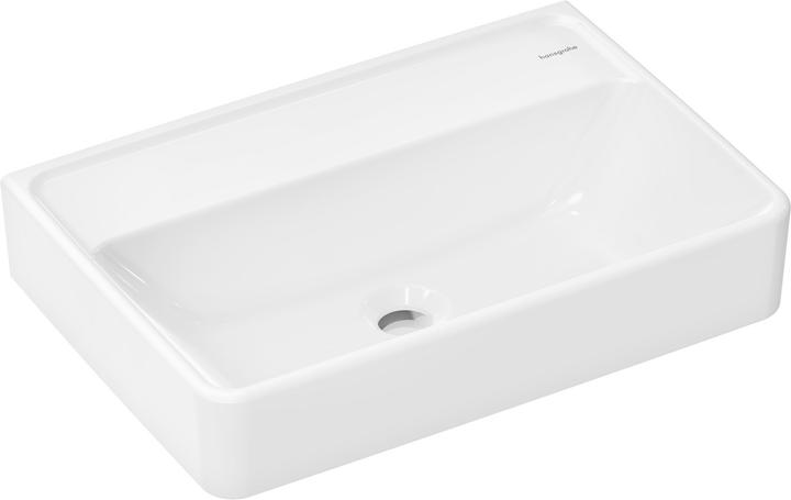 hansgrohe Xanuia Q Compact washbasin, without tap hole, without overflow, 550x370mm, white (370 mm, 550 mm)